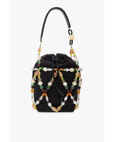 Ganni 'beads' Bucket Handbag - Black