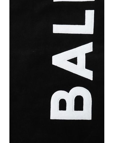 Balmain Logo Towel - Black