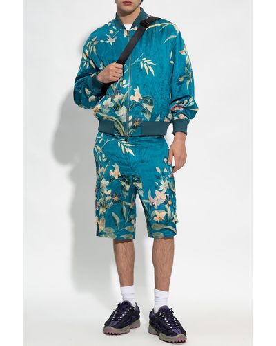 Etro Satin Shorts - Blue