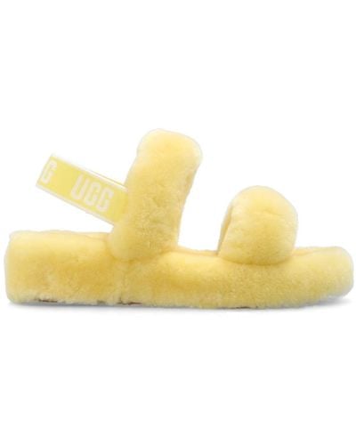 UGG 'oh Yeah' Fur Sandals - Yellow