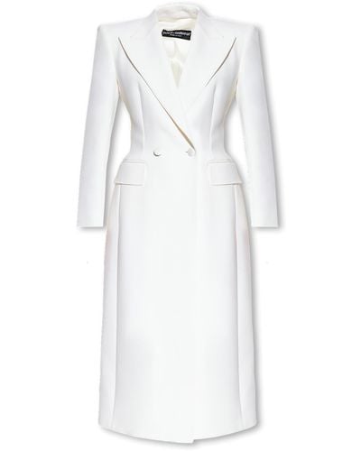 Dolce & Gabbana Wool Coat - White