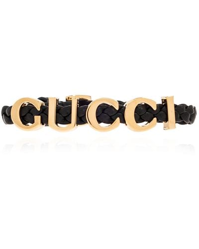 Gucci Leather '' Bracelet - Black