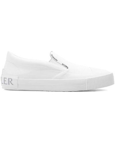 Moncler 'glissiere Tri' Slip-on Shoes - White