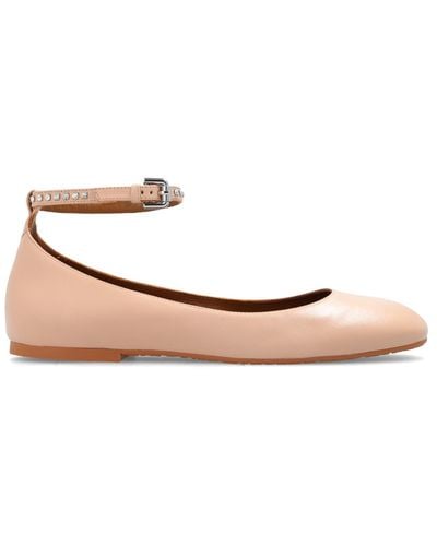 See By Chloé Leather Ballet Flats, - White