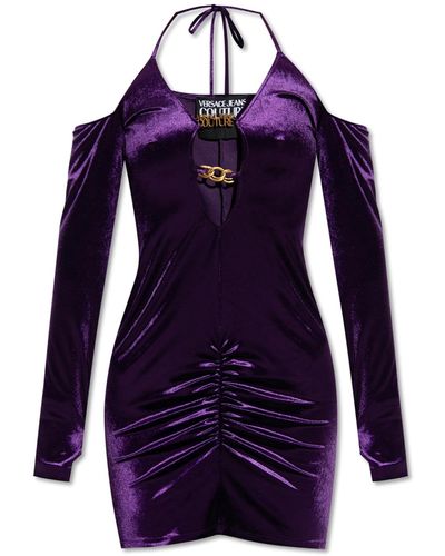 Versace Jeans Couture Velvet Dress - Purple