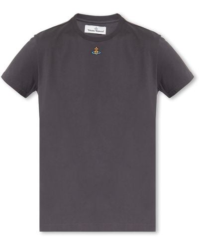 Vivienne Westwood T-shirt With Logo, - Grey
