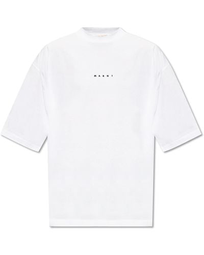 Marni T-shirt With Logo, - White