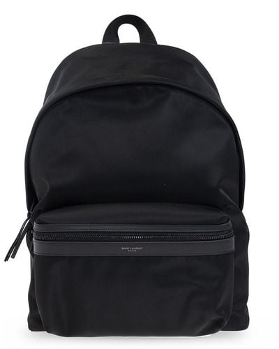 Saint Laurent Backpack With Logo, - Black