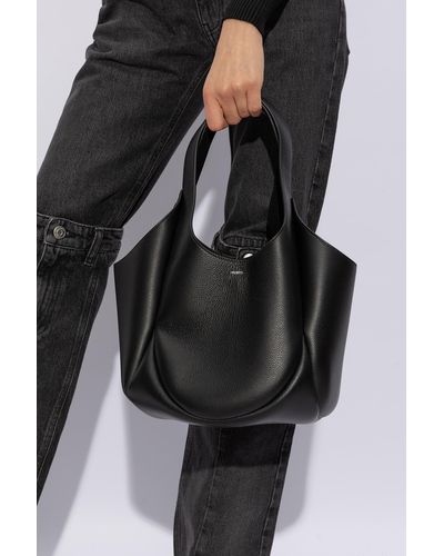 Coperni 'swipe' Leather Shopper Bag, - Black