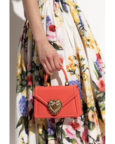 Dolce & Gabbana Devotion Small Shoulder Bag, - Red