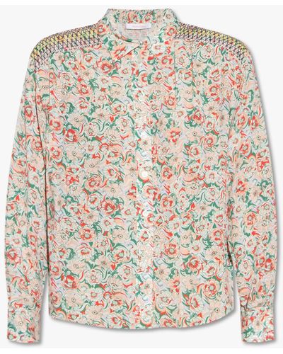 See By Chloé Top With Floral Motif - White