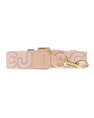 Marc Jacobs Bag Strap With Logo - Pink