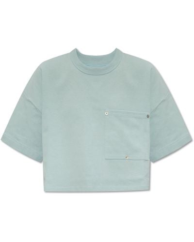 Bottega Veneta Cropped T-shirt, - Blue