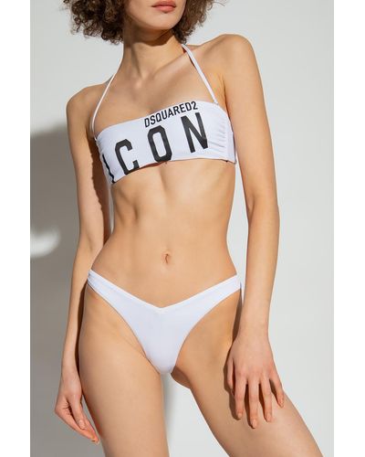 DSquared² White Swimsuit Top - Blue
