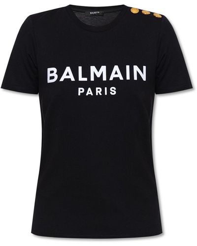 Balmain Logo T-Shirt - Black