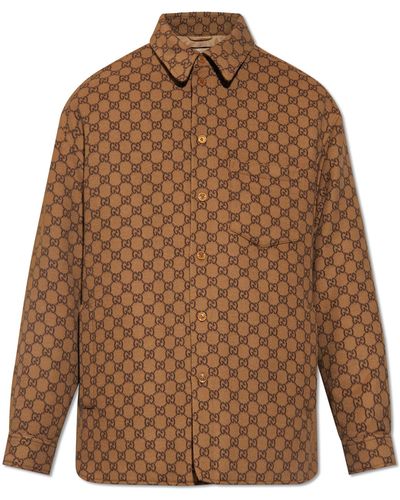 Gucci Wool Shirt, - Brown