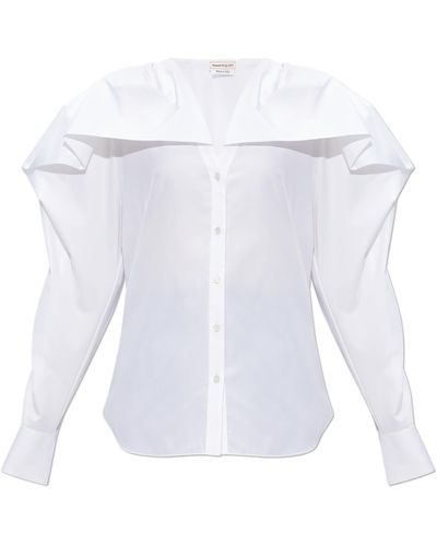Alexander McQueen V-Neck Shirt - White