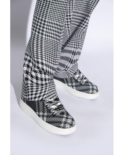 Burberry ‘Check Knit Box’ Sneakers - Gray