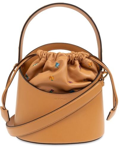 Etro 'saturno Medium' Bucket Shoulder Bag, - Brown