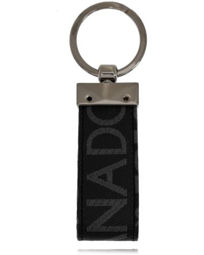 Dolce & Gabbana Keyring With Logo, - Black