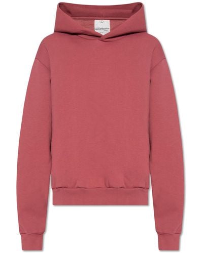 Acne Studios Hoodie With Logo Patch - Red