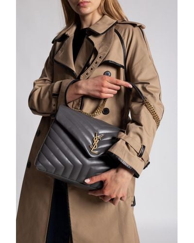 Saint Laurent ‘Loulou Medium’ Shoulder Bag - Gray