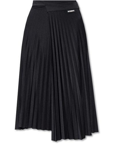 Vetements Plated Skirt, ' - Black