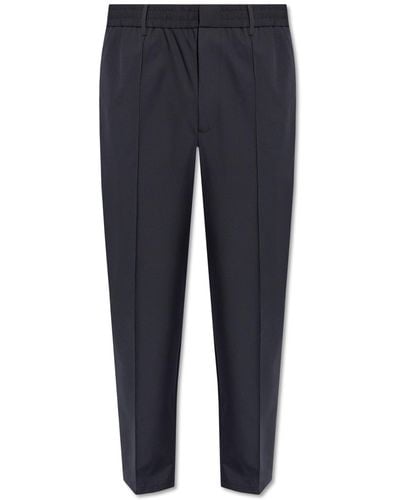 Emporio Armani Trousers With Stitching On The Legs, - Blue