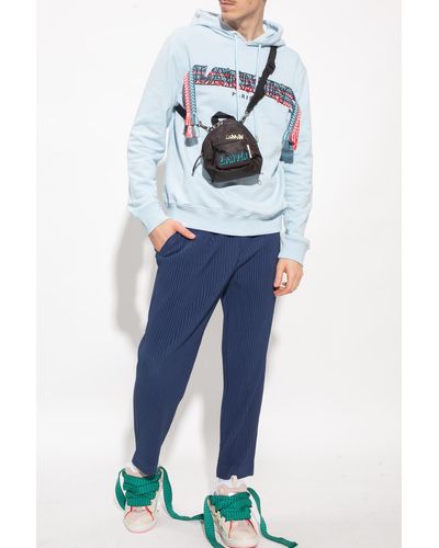 Lanvin Hoodie With Logo - Blue