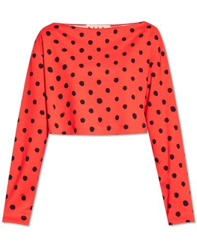 Marni Top With Polka Dots - Red