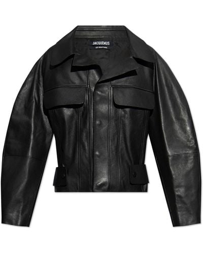 Jacquemus 'Pilota' Leather Jacket - Black