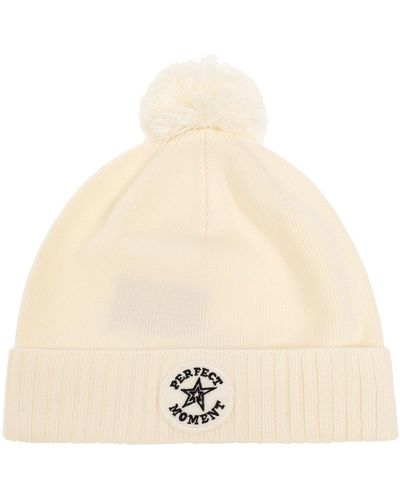 Perfect Moment Beanie With Logo, - Natural