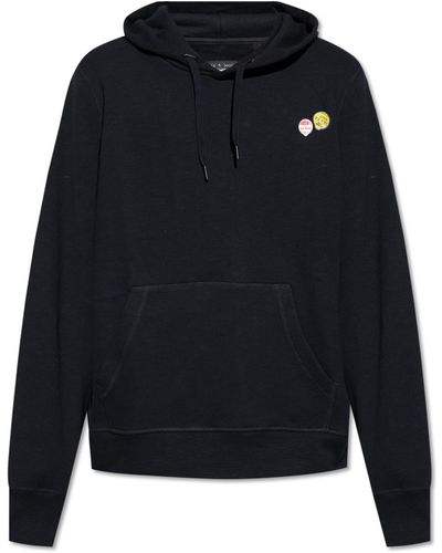 Rag & Bone Printed Hoodie - Black