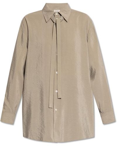 Lemaire Oversize Shirt, - Natural