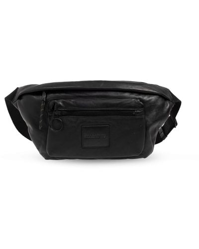 AllSaints 'ronin' Leather Belt Bag, - Black
