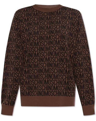 Moschino Jumper With Logo - Brown