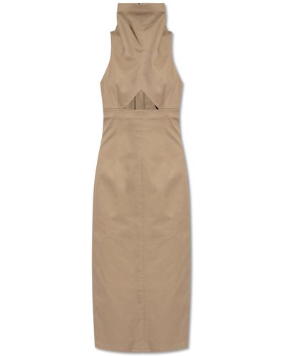 The Mannei 'lomma' Dress With High Neck, - Natural