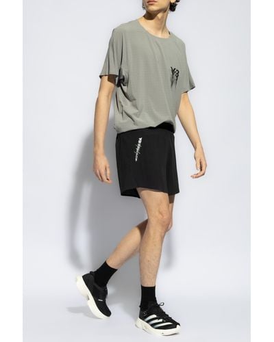 Y-3 Perforated Shorts, - Black
