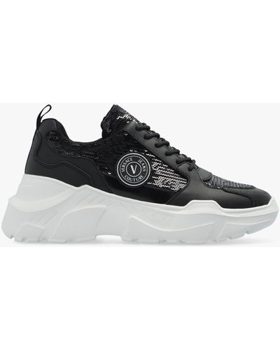 Versace Sequinned Trainers - Black