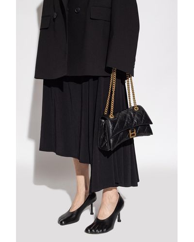 Balenciaga ‘Crush Small’ Shoulder Bag - Black