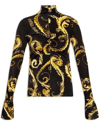 Versace Sweater With Print, - Black