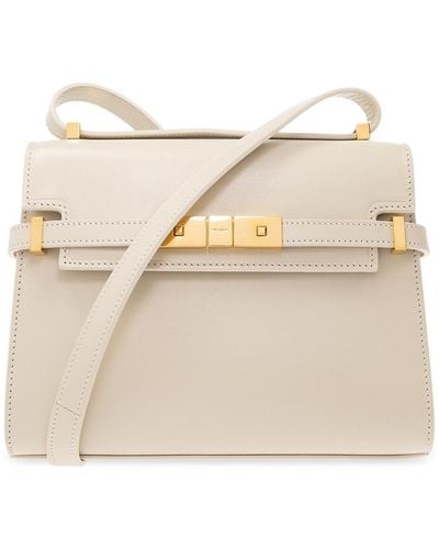 Saint Laurent ‘Manhattan Mini’ Shoulder Bag - Natural