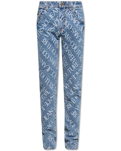 Versace Monogrammed Jeans - Blue
