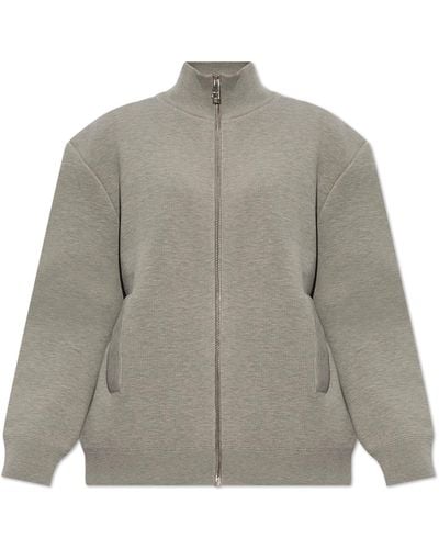 Gucci Sweatshirt With A Stand-up Collar, - Grey
