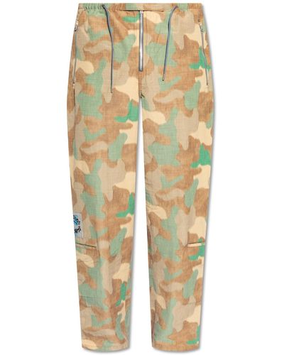 Acne Studios Trousers With 'moro' Pattern, - Yellow