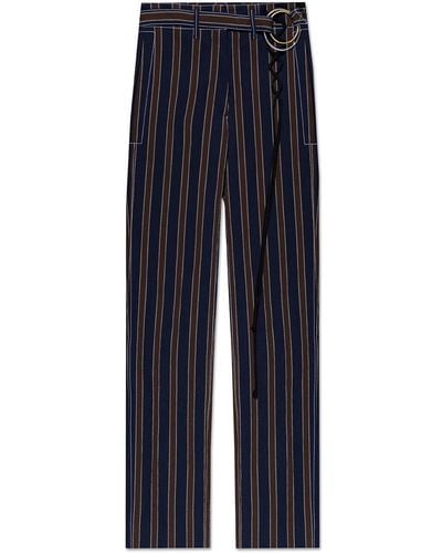 Tory Burch Striped Trousers - Blue