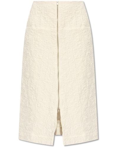 Jil Sander Textured Skirt, - White