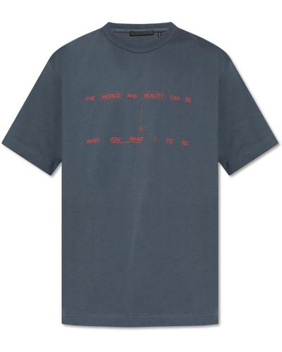 Helmut Lang T-shirt With Logo, - Blue