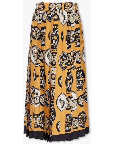 Gucci Yellow Silk Skirt - Metallic