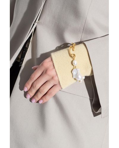 Jil Sander Pearl-Embellished Bracelet - White